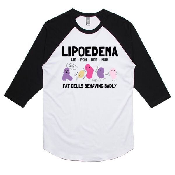 Fat Cells Behaving Badly - Baseball Tee Thumbnail