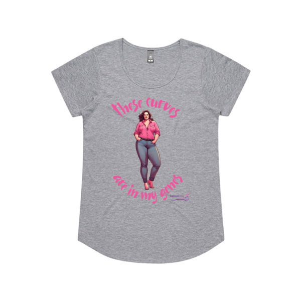 These Curves Are In My Genes - Scoop Tee Thumbnail